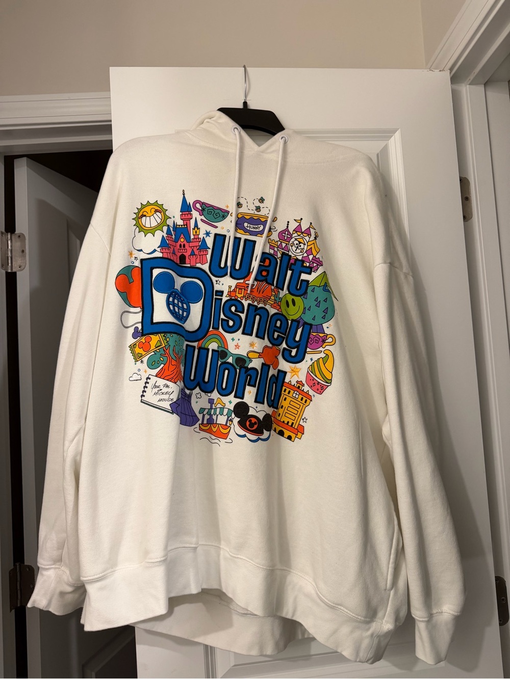 Disney White Graphic Hoodie Sweatshirt